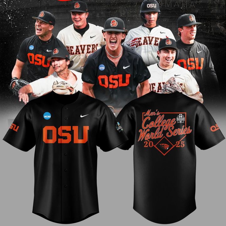 Special New OSU Baseball Men's College World Series Black Jersey