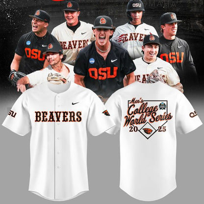 Special New Beavers Baseball Men's College World Series White Jersey
