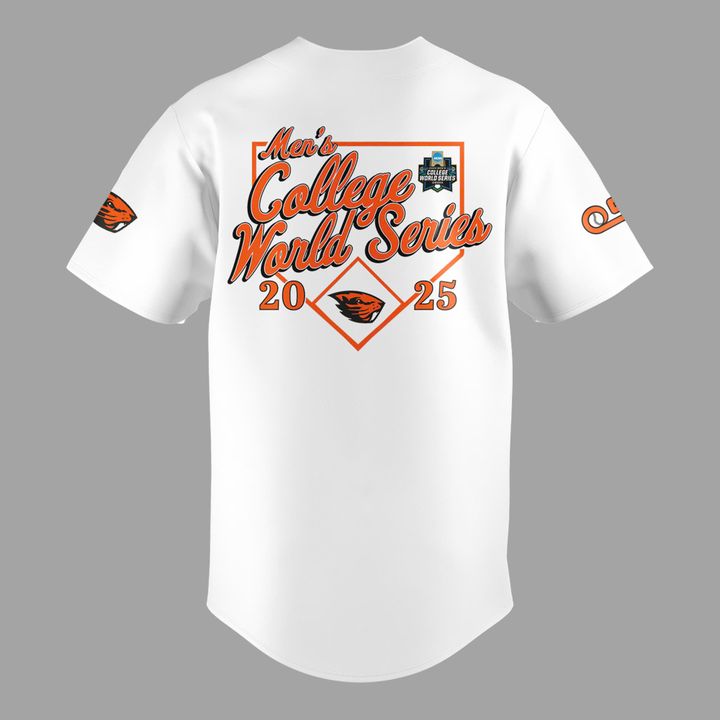 Special New Beavers Baseball Men's College World Series White Jersey 2