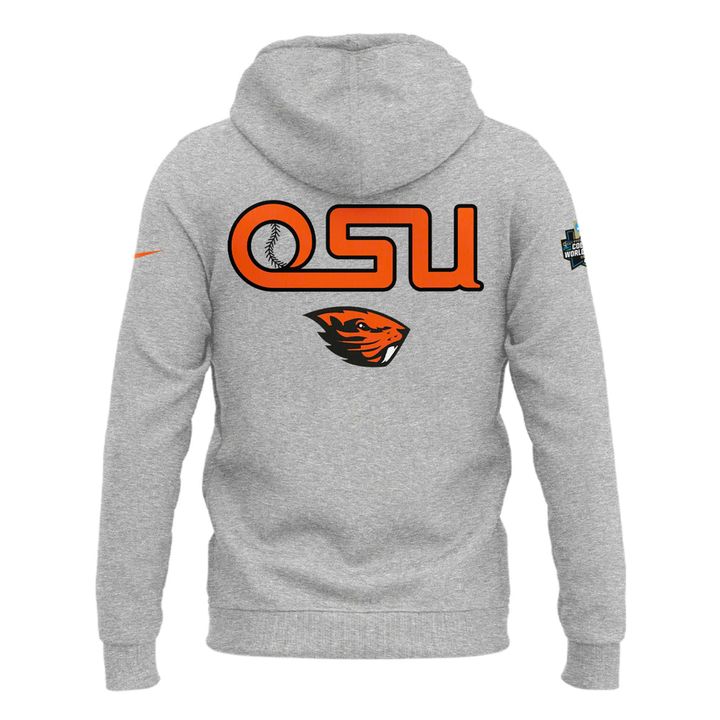 Special New OSU Baseball Men's College World Series Grey Hoodie