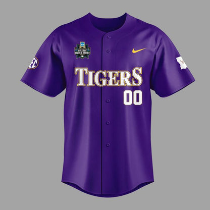 Special New Men's College World Series Tigers Baseball Jersey Custom
