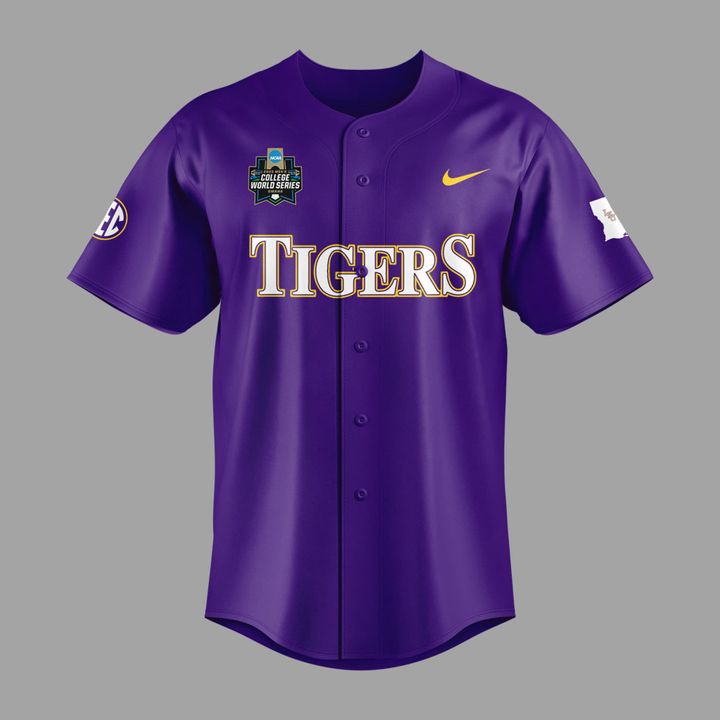 Special New Men's College World Series Tigers Baseball Jersey