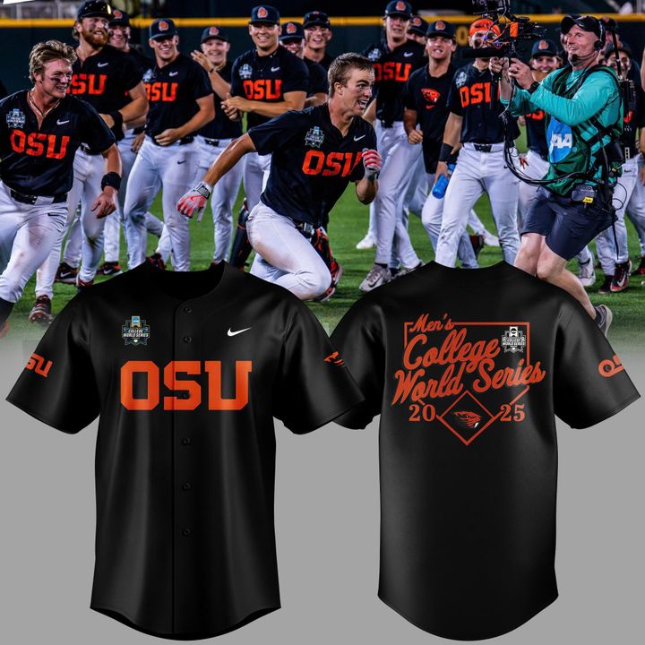 Special New OSU Baseball Men's College World Series Black Jersey 2