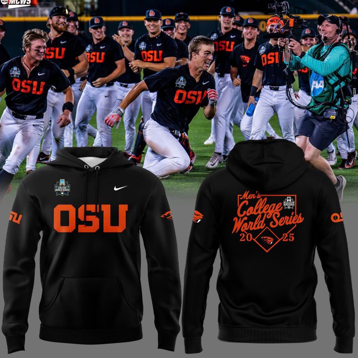 Special New OSU Baseball Men's College World Series Black Hoodie 2