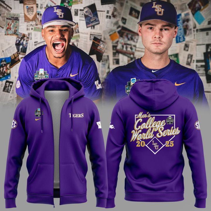 Special New Men's College World Series Tigers Zip Hoodie