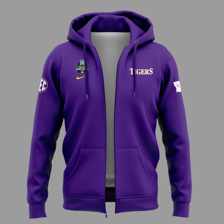 Special New Men's College World Series Tigers Zip Hoodie