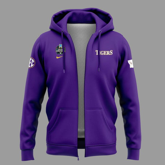 Special New Men's College World Series Tigers Zip Hoodie