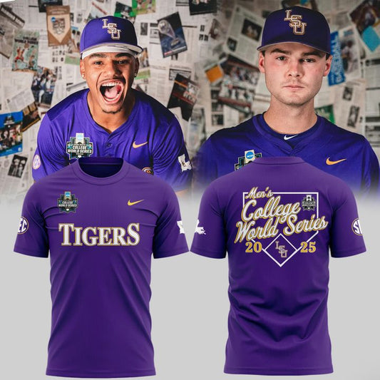 Special New Men's College World Series Tigers Tshirt