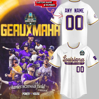 Special New Omaha Men's College World Series Tigers Baseball Jersey Custom