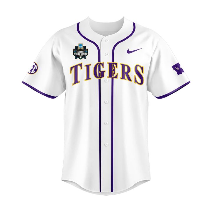 Special New Omaha Men's College World Series Tigers Baseball Jersey 3