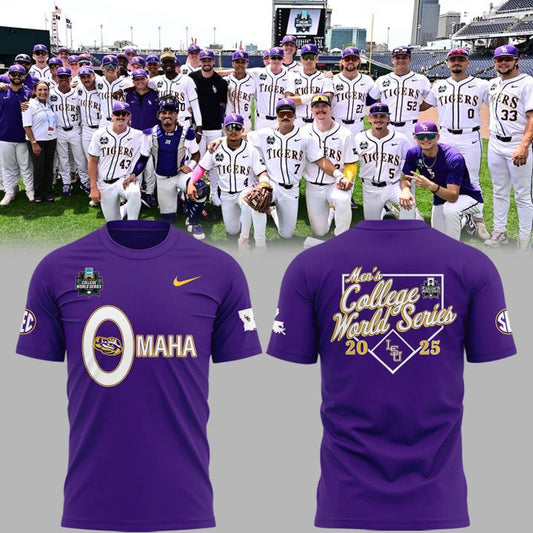 Special New Omaha Men's College World Series Purple Tshirt