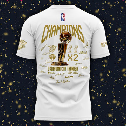 OKC Thunder Basketball T-Shirt 2025 Champions - OKC Thunder Won For City Shirt