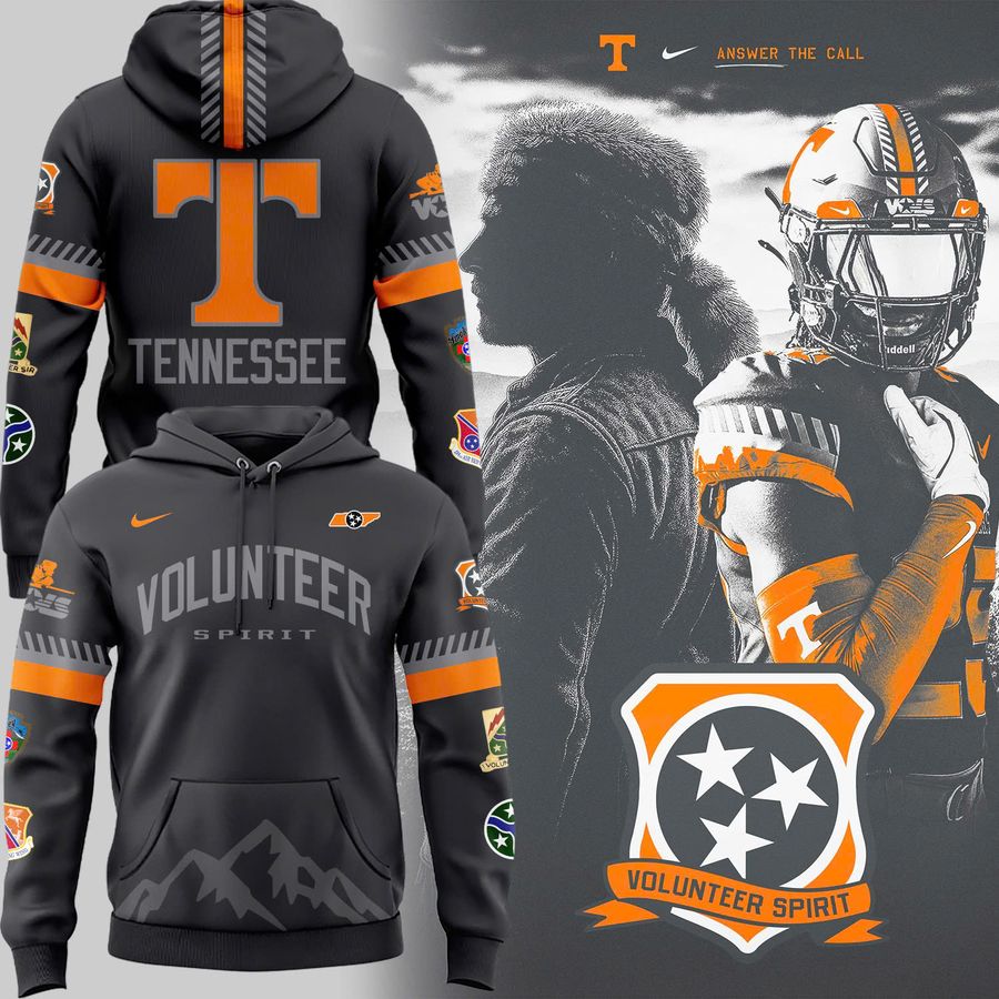 Special 2025 Smoke Grey Tennessee Volunteers Spirit Football Hoodie