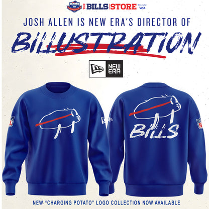 New "Charging Potato" Logo Sweatshirt (Blue)