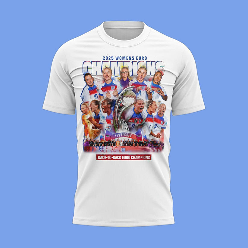England Lionesses 2025 Winners T-Shirt