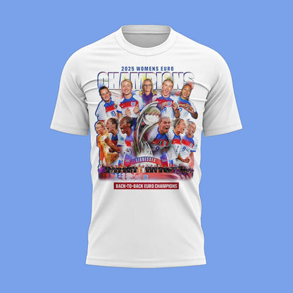 England Lionesses 2025 Winners T-Shirt
