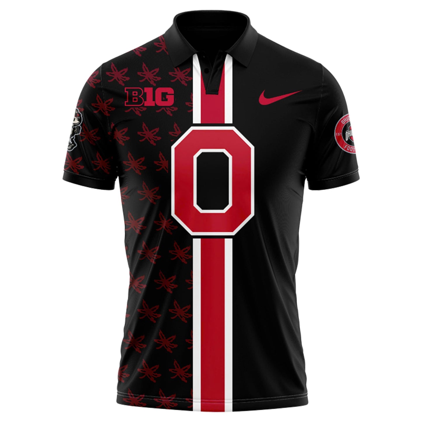 Premium Ohio State Buckeyes Black Polo 2025 Season