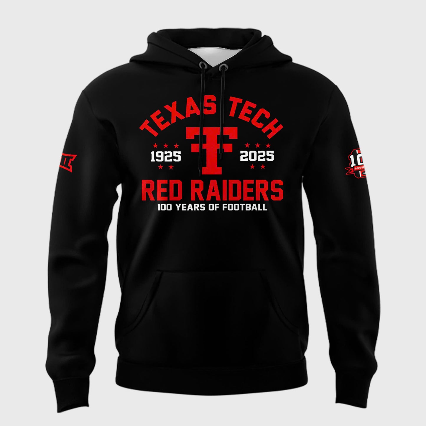 Black Texas Tech Red Raiders 100th Anniversary Fleece Hoodie