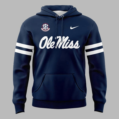 Ole Miss Football Uniform Hoodie - Navy Blue - Limited Edition
