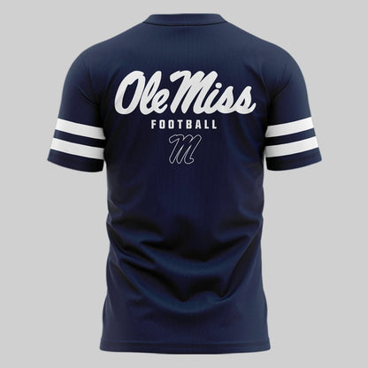 Ole Miss Football Uniform T-shirt - Navy Blue - Limited Edition