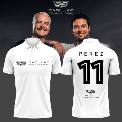 SERGIO PEREZ CADILLAC F1 POLO (White)