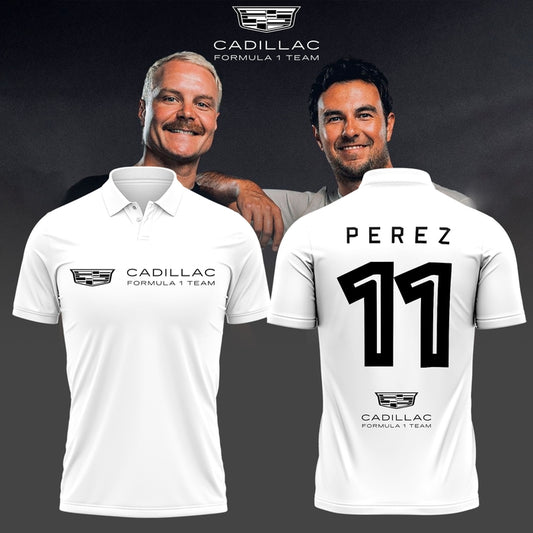 SERGIO PEREZ CADILLAC F1 POLO (White)