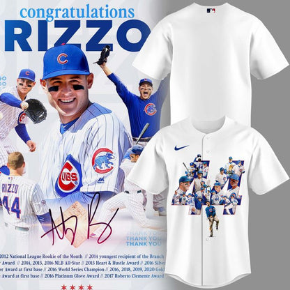 Chicago Cubs Legend Anthony Rizzo Jersey Thank You Rizz