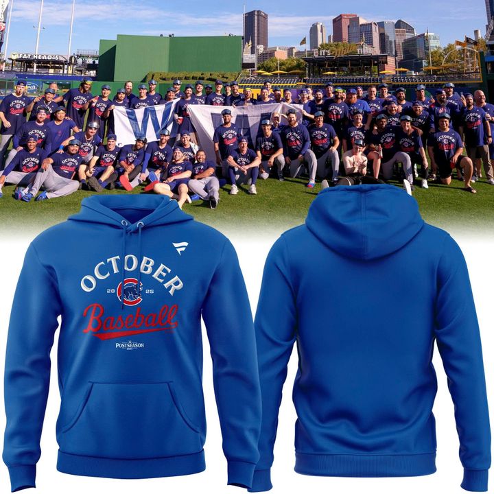 Special October Baseball Post Season 2025 Chicago Cubs Hoodie 2