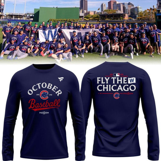 Special Edition October Baseball Post Season 2025 Chicago Cubs Long Sleeve Shirt