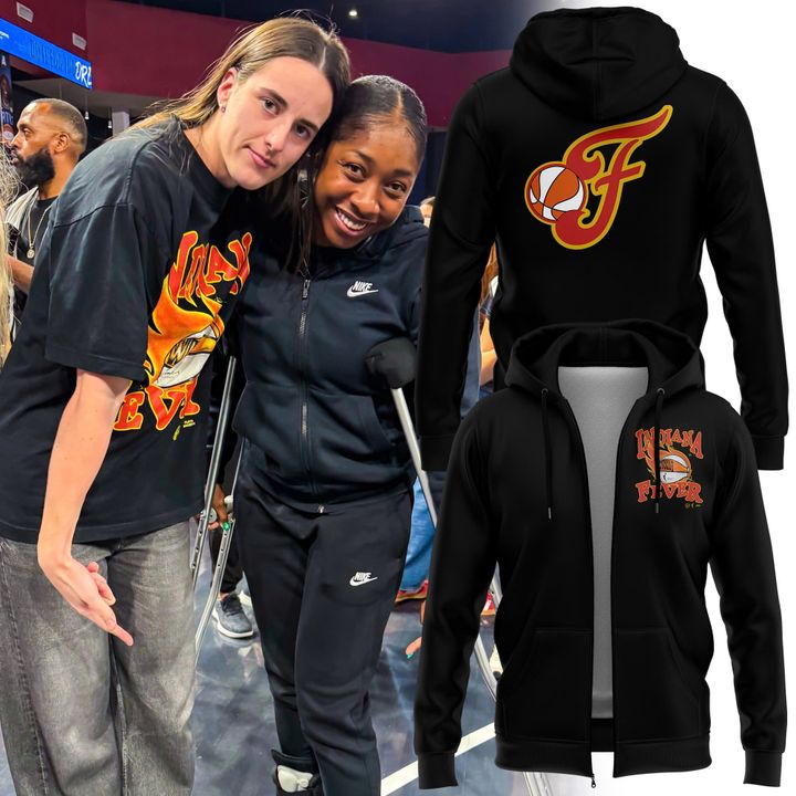 Special New Indiana Fever Basketball Zip Hoodie