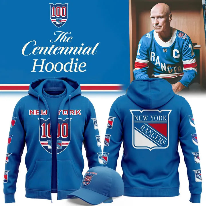 New York Rangers One Hundred Years As One Zip Hoodie