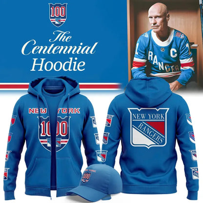 New York Rangers One Hundred Years As One Zip Hoodie