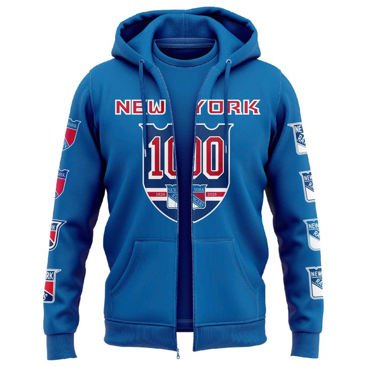 New York Rangers One Hundred Years As One Zip Hoodie