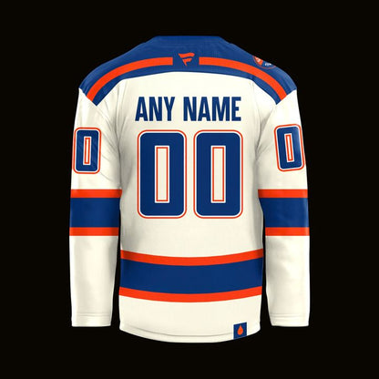 Edmonton Oilers Fanatics Blank Premium Cream Alternate Hockey Jersey (Custom)