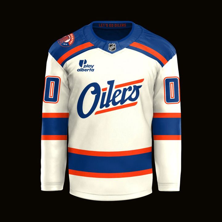 Edmonton Oilers Fanatics Blank Premium Cream Alternate Hockey Jersey (Custom)