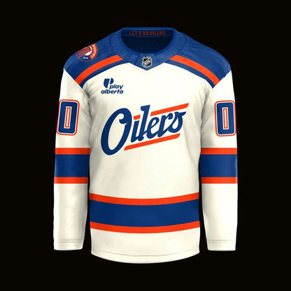 Edmonton Oilers Fanatics Blank Premium Cream Alternate Hockey Jersey (Custom)
