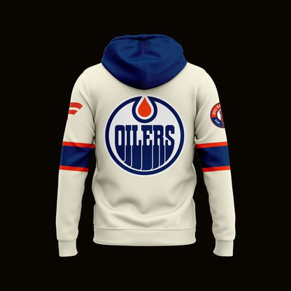 Edmonton Oilers Fanatics Blank Premium Cream Alternate Hoodie