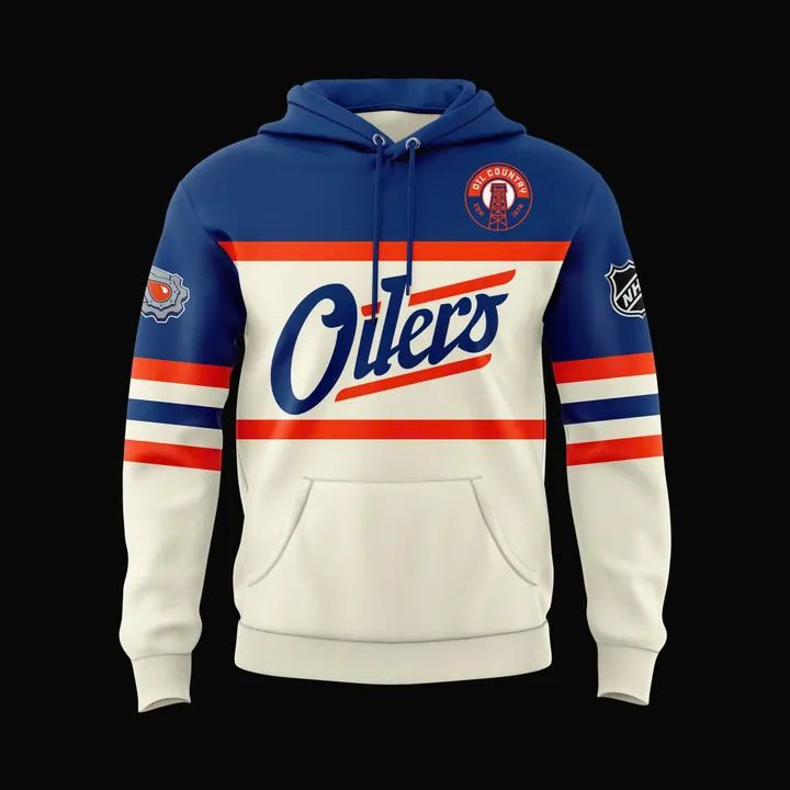 Edmonton Oilers Fanatics Premium Cream Hoodie 2025-2026