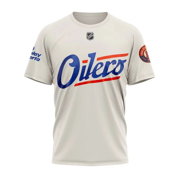 Edmonton Oilers Blank Premium Cream Alternate T-Shirt