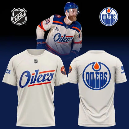 Edmonton Oilers Blank Premium Cream Alternate T-Shirt