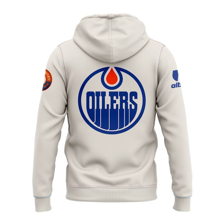 Edmonton Oilers Blank Premium Cream Alternate Hoodie