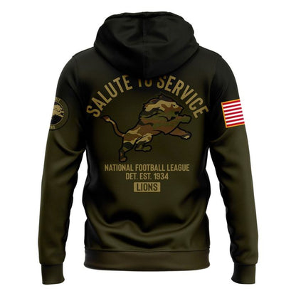 Detroit Lions 2025 Salute to Service Hoodie