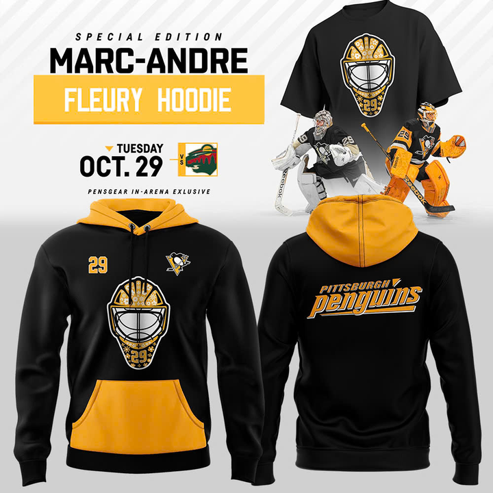 Special Edition Black Yellow Marc-Andre Fleury Hoodie