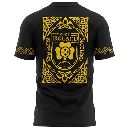 Pittsburgh Steelers 2025 Ireland game Special T-Shirt - Black