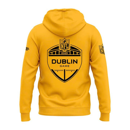Pittsburgh Steelers 2025 Ireland Dublin game Hoodie - Yellow
