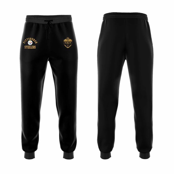 Pittsburgh Steelers 2025 Ireland game Hoodie - Black