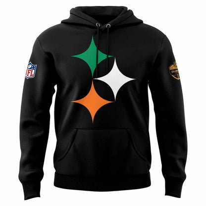 Pittsburgh Steelers 2025 Ireland Dublin game "Terrible Towel" Limited Hoodie - Black