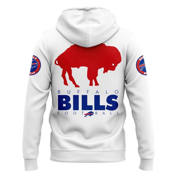 Buffalo Bills 2025 Classic Logo Hoodie - White