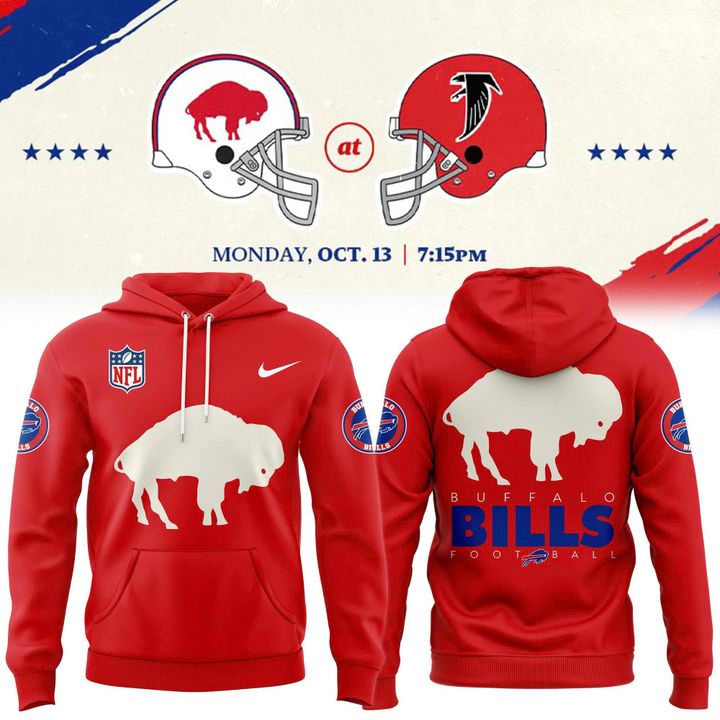 Buffalo Bills 2025 Classic Logo Hoodie - Red