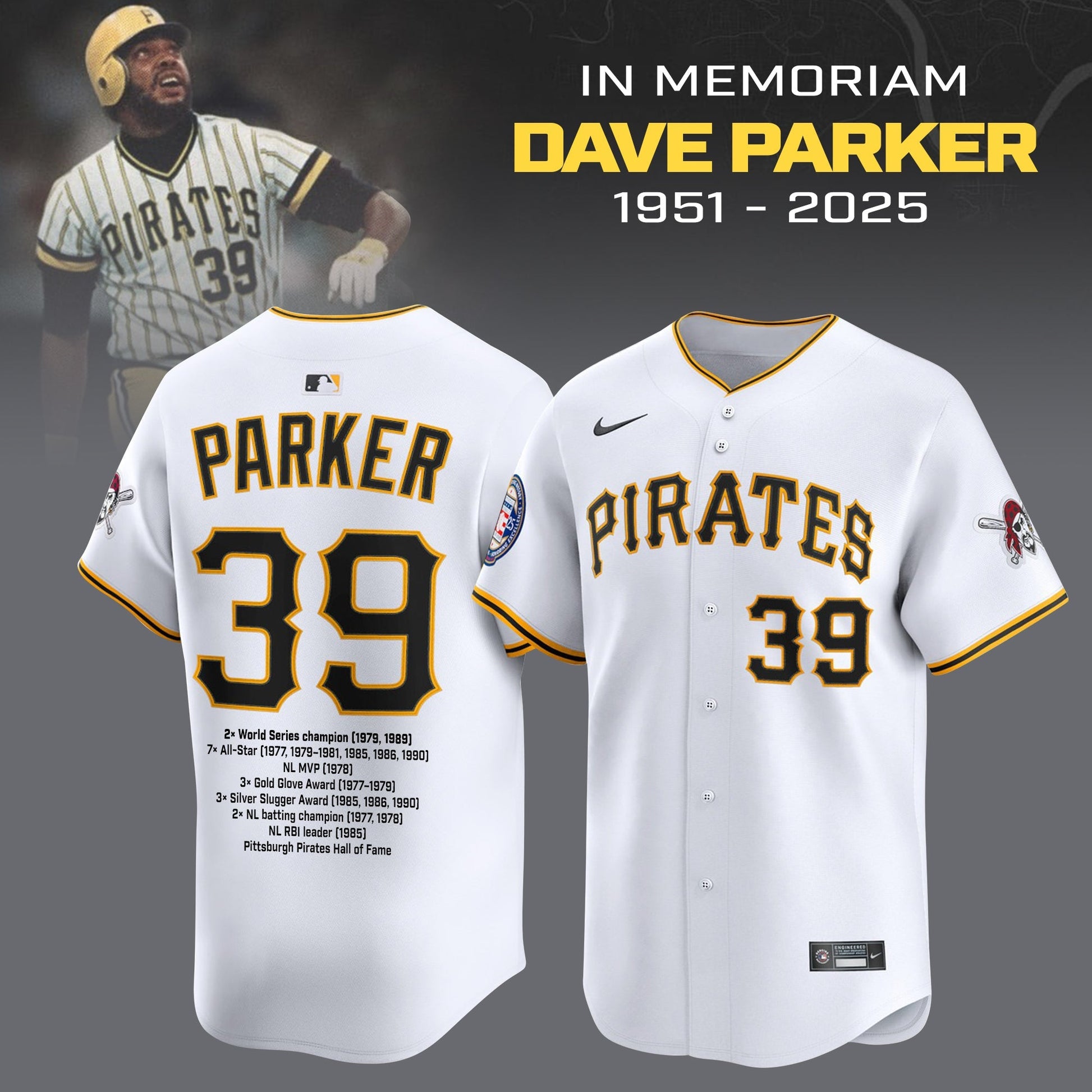 Pittsburgh Pirates Dave Parker Limited Jersey